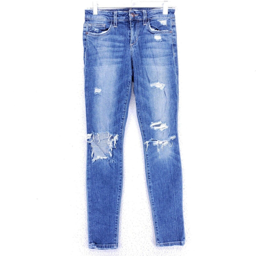 Joes Jeans Denim Cotton Womens Size 25 Blue Straight Stretch VTG Mid Rise Skinny